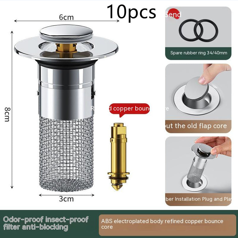 “BounceCore Drain Stopper: The Luxe Upgrade Your Sink Deserves”