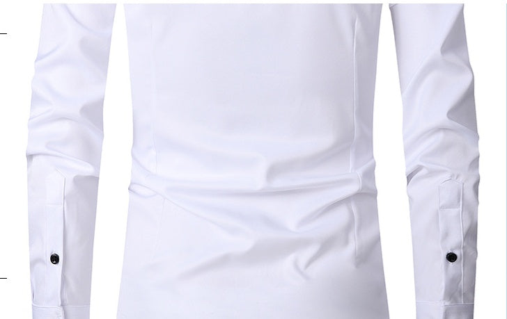 Men's Stretch Shirt Long Sleeve Non-ironing Slim Fit