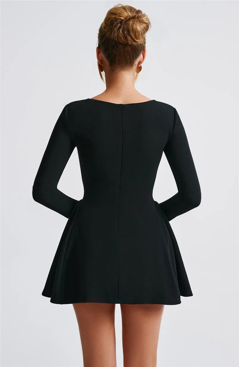 Fall Fashion Long Sleeve Elegant Mini dress