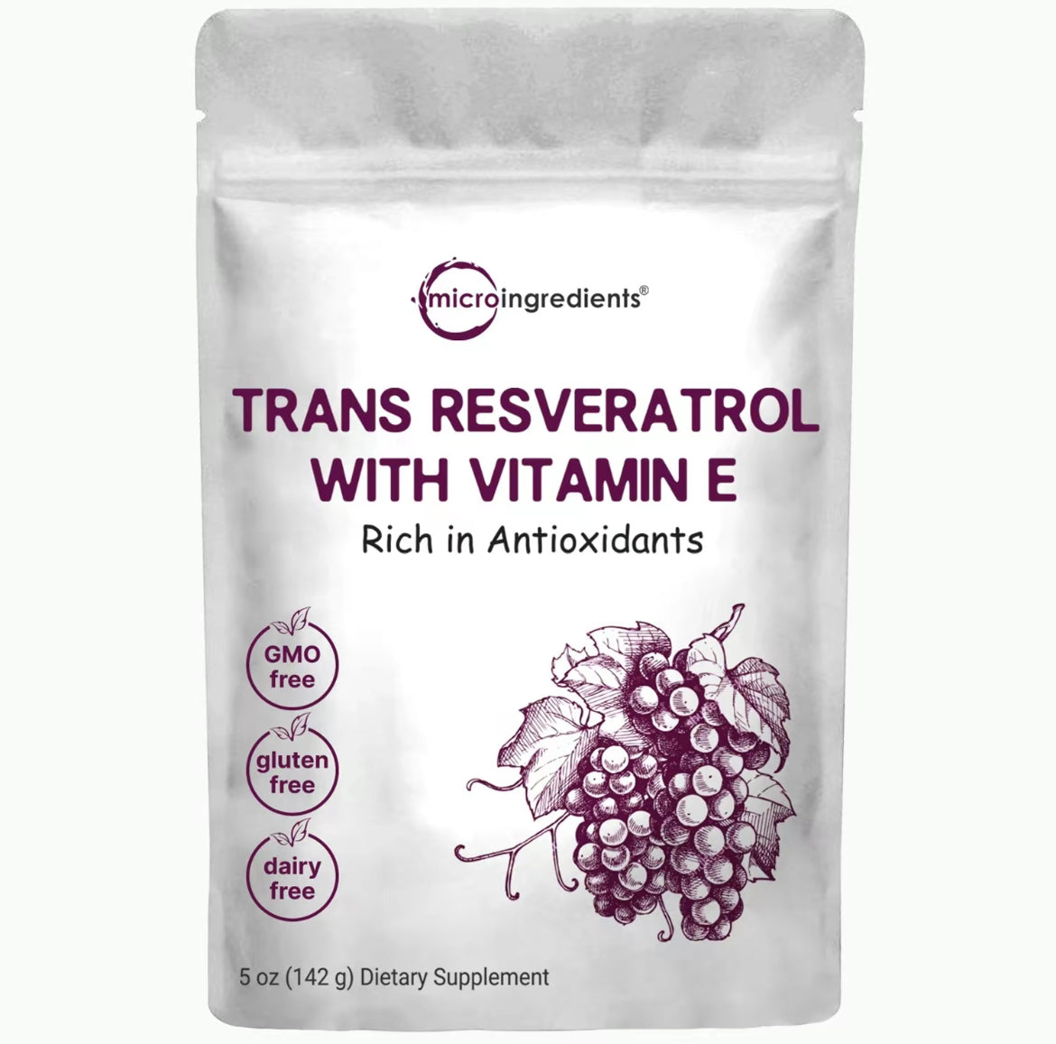 Help Prevent "THE BIG C" with Trans-resveratrol with vitamin E powder