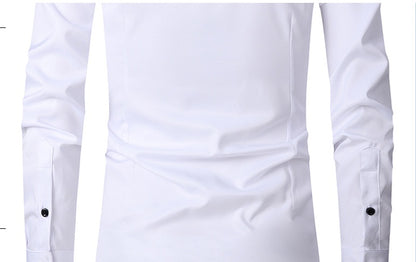Men's Stretch Shirt Long Sleeve Non-ironing Slim Fit