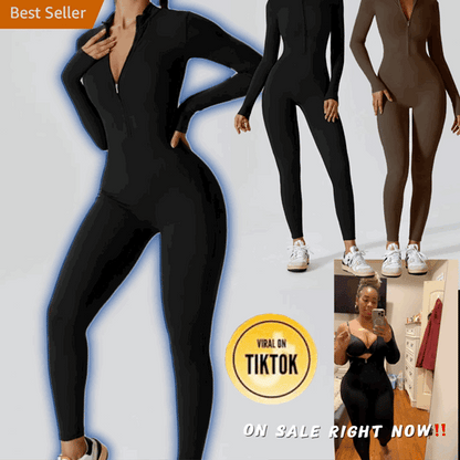 The Viral "Auntie Arms/Fupa/Stretch Mark" - Hiding Jumpsuit *On Sale Right Now!*